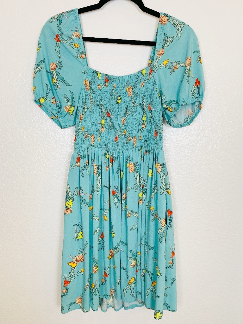 Disney Princess Dress The Little Mermaid Womens Small Under The Sea Print